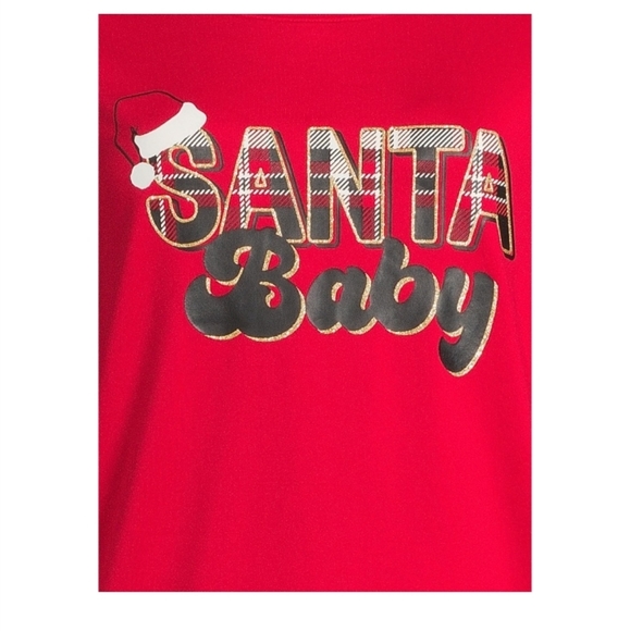 Women's Christmas "Santa Baby" Lightweight Pajama’s PJ's Long Sleeve New-Size 2X - Picture 3 of 4
